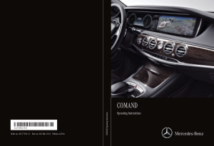 2016 Mercedes Benz S Class COMAND Operator Instruction Manual